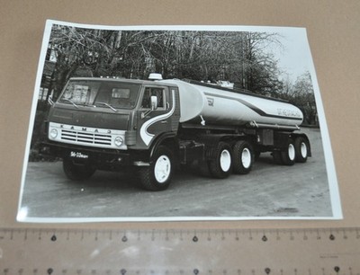 Kamaz 5410 Trailer 9674 Fuel Tank Truck Soviet USSR Factory Photo