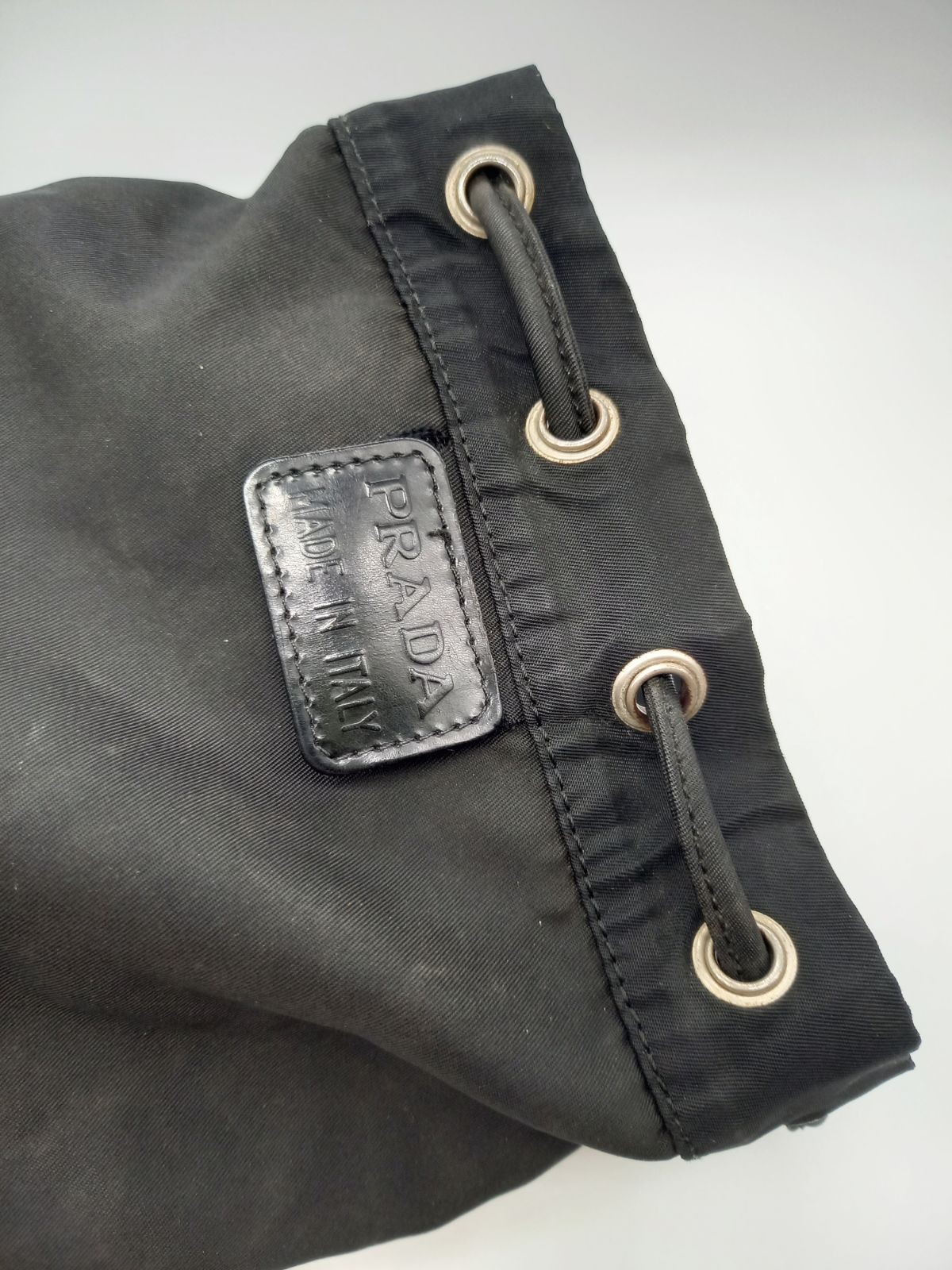 Good Condition PRADA Prada Drawstring Pouch Trian… - image 15