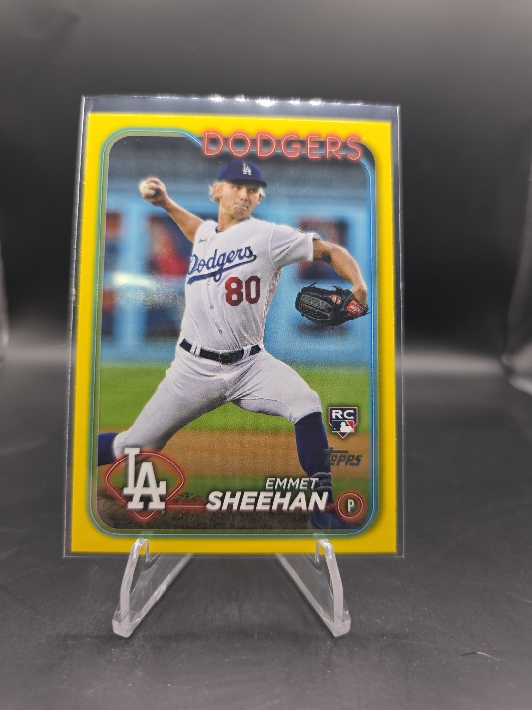 2024 Topps Series 1 EMMET SHEEHAN Rookie RC Yellow Parallel #283 LA Dodgers