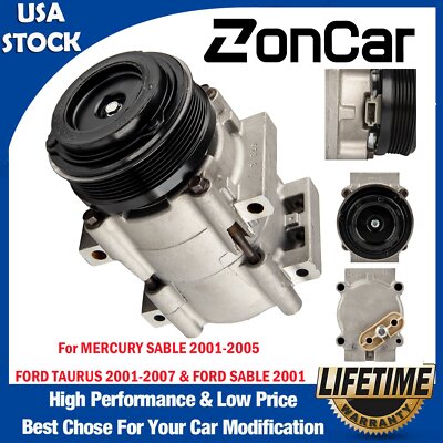 AC A/C Air Compressor For Mercury Sable 2001-2005 Ford Taurus 01-2007 CO 103090C