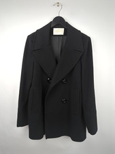 Recent - Fleurette X Loro Piana Sz Us 10 Black 100% Wool Coat Double Breasted