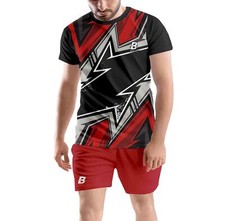 Printed Super Net Comfortable T shirt Shorts Set for Sports Gym