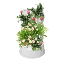 Vertical Hydroponic Garden Tower 48 Slots Hydroponic Growing Tower Layered fun