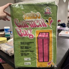 70s Style Green Jumbo Garment Bag Garment Protector Clothes Organizer 52  Long