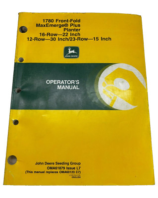 John Deere 1780 Front Fold MaxEmerge Plus Planter Operators Manual OMA61879 L7