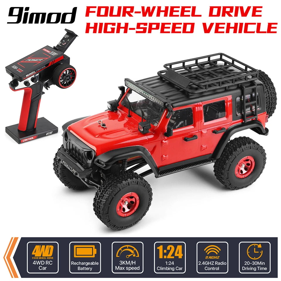 Wltoys XK 2428 2.4G 4WD 30KM/h LED Headlight 1/24 RC Off-Road RTR Crawler Car US - Image 2 of 4