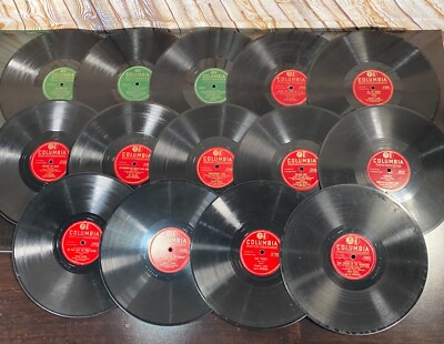 (14) 78 RPM Columbia Record Lot ~  Krupa, Dinah, Doris, Les Brown, Kyser ~ E/E-