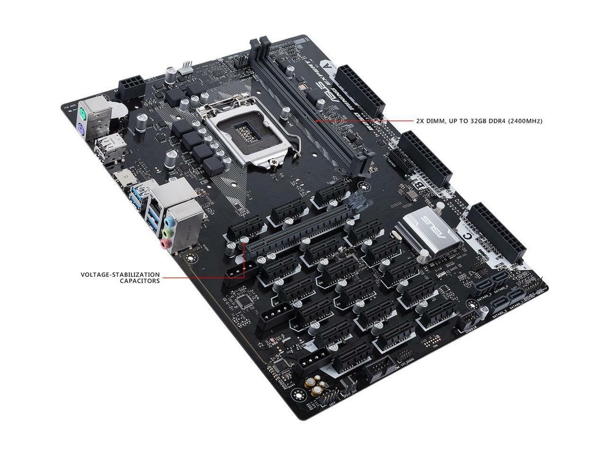 中古 - ASUS B250 MINING EXPERT 19スロット FOR ASUS B250 Mining Expert Motherboard 19 Slot GPU System