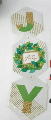 HALLMARK CHRISTMAS CARDS HAPPY HOLIDAYS WREATH NEW BOXED 12 CARDS + ENVELOPE [N]