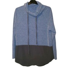 Color Block Textured Oversized Cowl Neck Sweater Size Medium