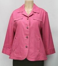 Tanjay Women's Jacket 3/4 Sleeve Stretch Pink Size 14