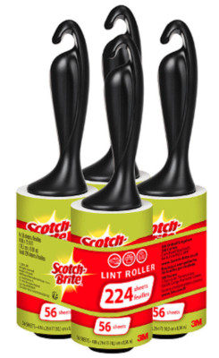 4 Scotch Brite Fusselroller entfernt Haare und Flusen