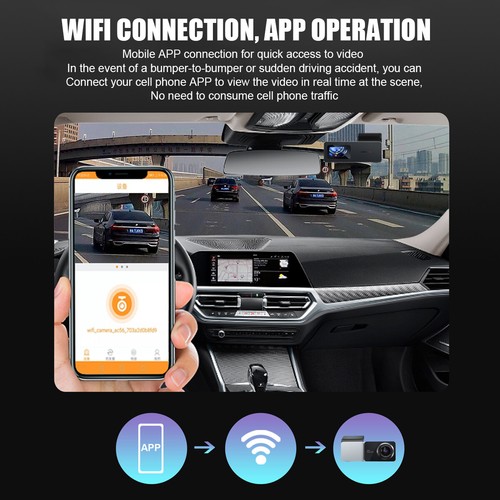 WiFi Car HD 4K driving recorder With Night Vision 170 degrees 128G GPS locator_ - Picture 8 of 14