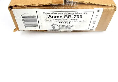 Acme Miami Bb-700 Reversible Motor Kit 2 Fan Blades - 115v for 