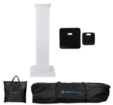 1 Rockville RTP82W 8 Ft. Black or White Totem Moving Head Light Stand Scrims Bag