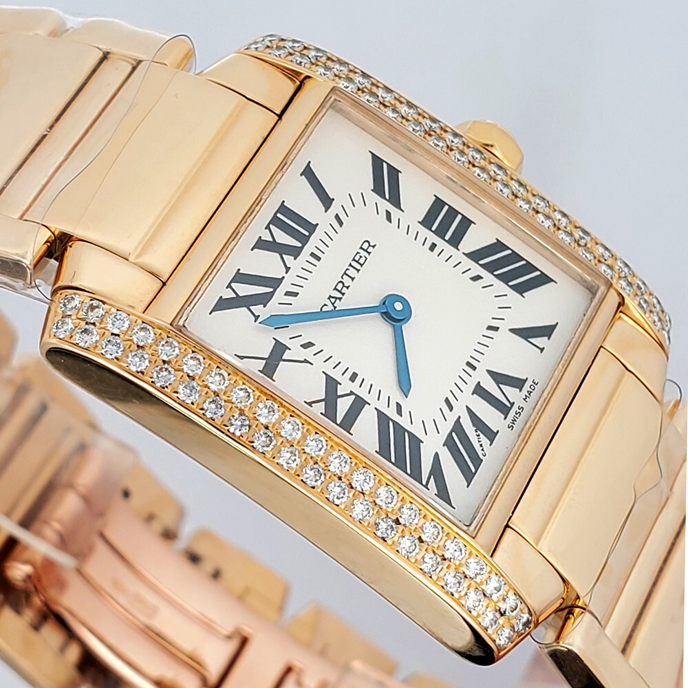 Cartier Tank Française Midsize Factory Diamond Yellow Gold 25mm