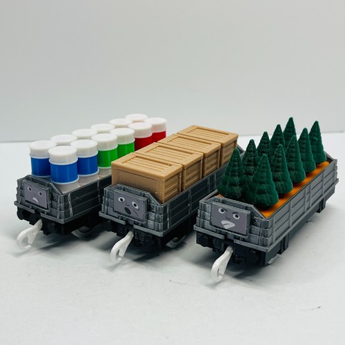 Tren de carga mixto Trackmaster hecho a medida problemático plateado - Thomas & Friends - Imagen 2 de 16