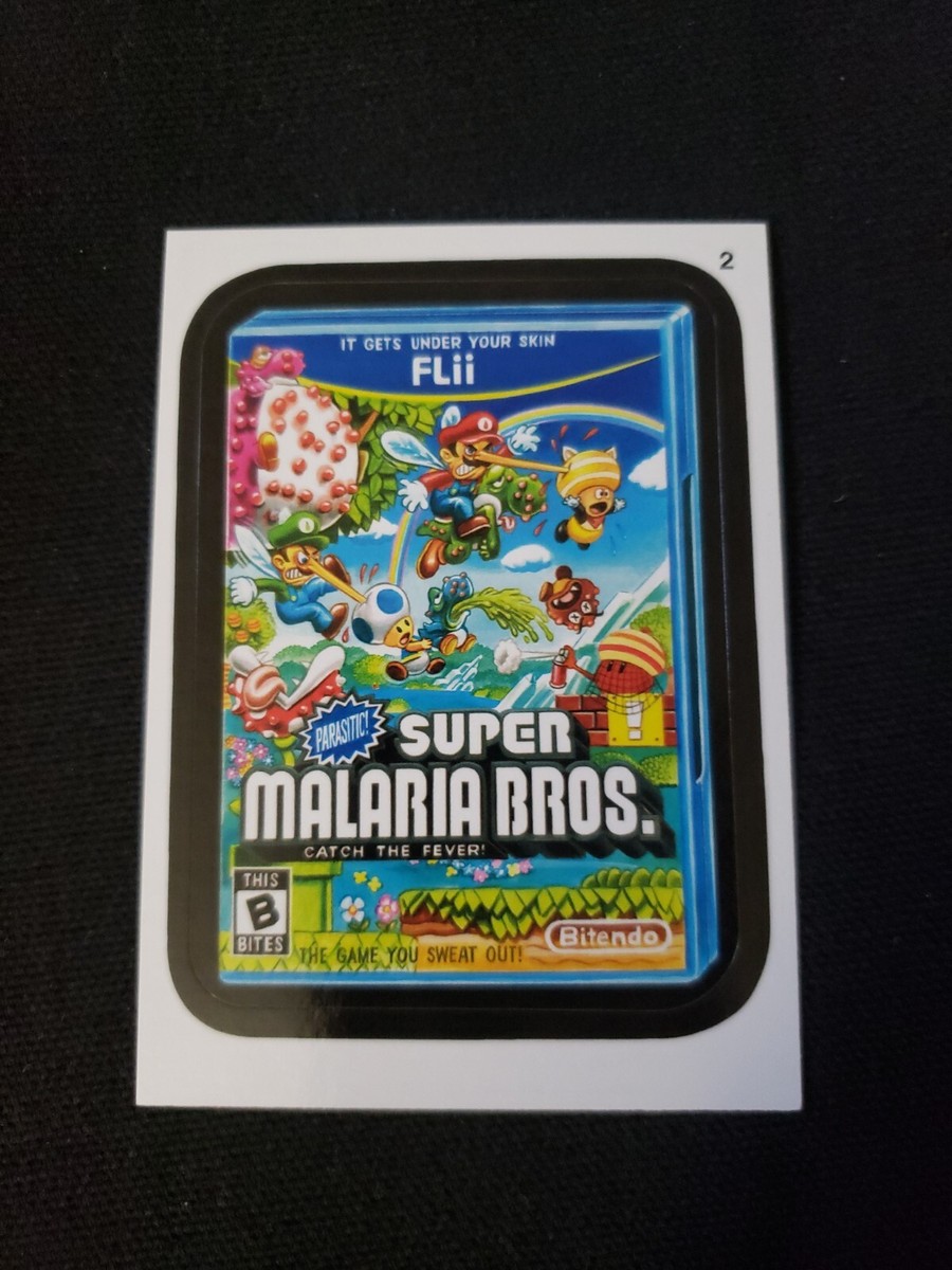 Super Mario Bros Topps Wacky Packages 2014 Series 1 SUPER MALARIA