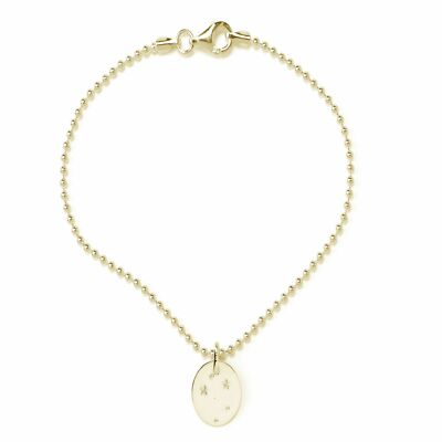 BEKA&BELL Armband Armschmuck Armreif 925 Silber gelb glanz Sternzeichen Waage