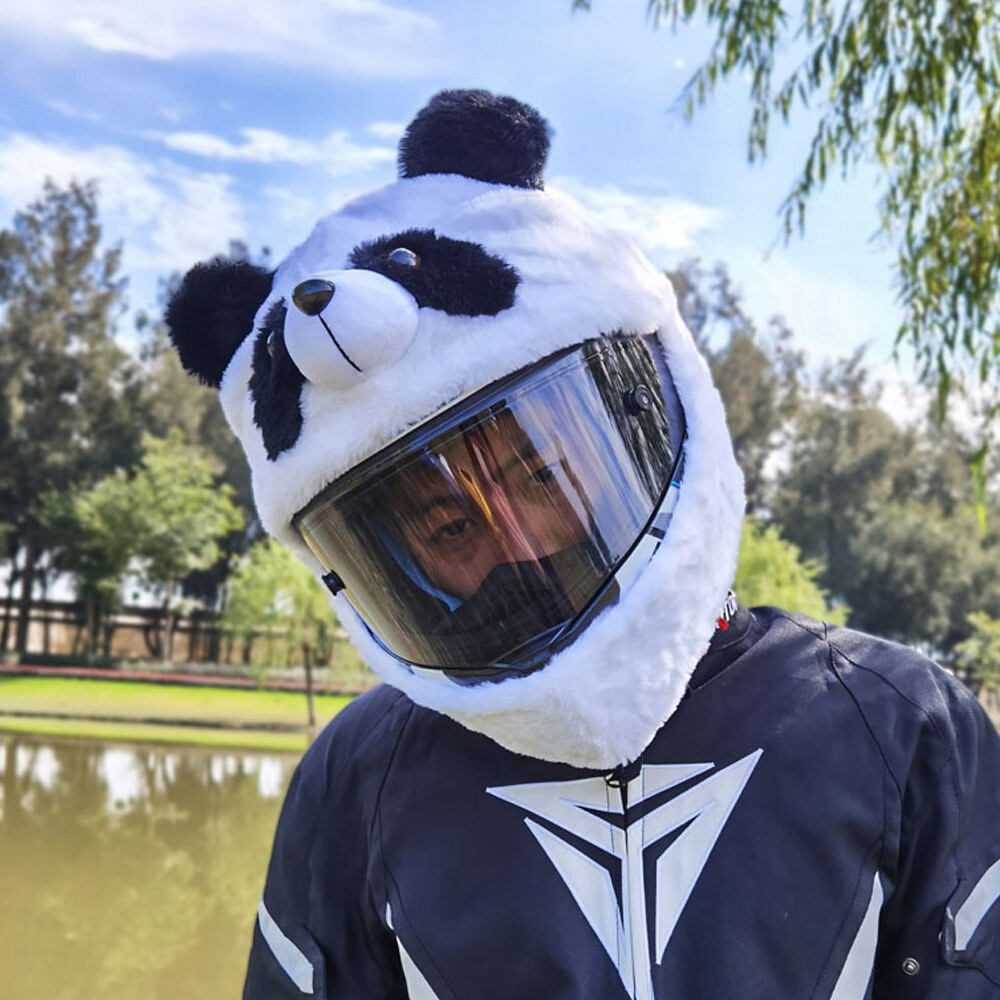 Motorcycle Helmet Cover Panda Funny Crazy Case for Modular Full