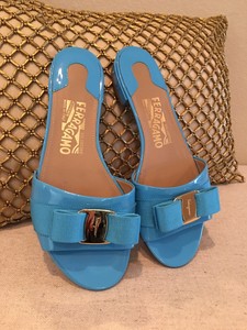 sky blue flat sandals