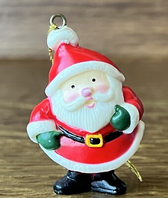 Vintage Santa Claus Hard Plastic Blow Mold Christmas Ornament | eBay