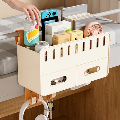 Bedside Multifunctional Shelf Bed Hanging Bedside Basket Bas Hooked Storage U7V0