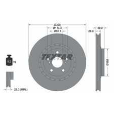 2 St. Bremsscheibe PRO TEXTAR 92259405 für Toyota RAV 4 IV online 