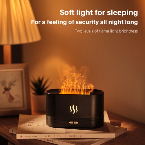 180ml USB Air Humidifier Essential Oil Aroma Diffuser 3D Flame Mist Decor USA - Picture 7 of 28