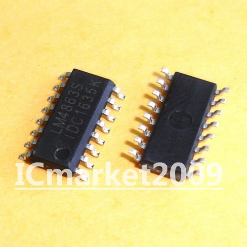 10 PCS LM4863S SOP-16 Dual 2.2W Audio Amplifier Plus Stereo Headphone ...