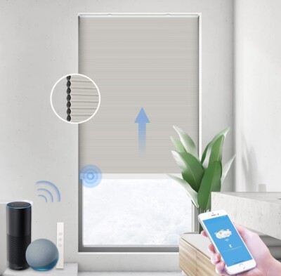 THIRDREALITY ZigBee Smart Blind, Motorized Blackout Window Shades with Remote 