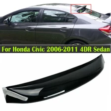 Fit 06-11 Honda Civic 4DR Sedan ABS Rear Window Roof Vent Visor Spoiler Wing
