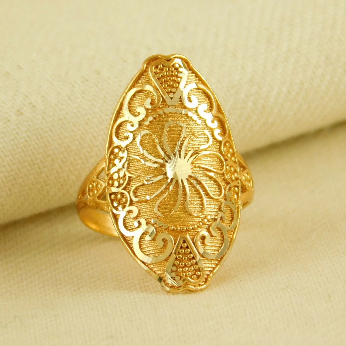 Abby - Boho Gold Net Band Ring | Kurafuchi