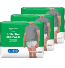Incontinence Underwear for Men, Maximum Absorbency Large, 54 Count Amazon Basics