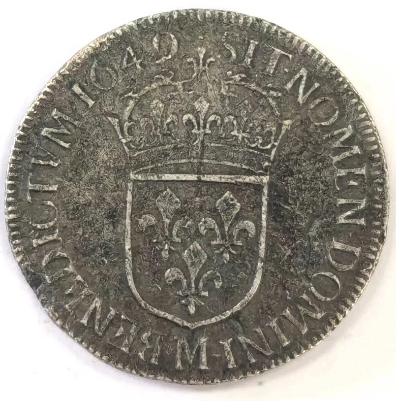 1649-M France 1/2 ECU. LOUIS XIV. #631 - Image 2 of 2