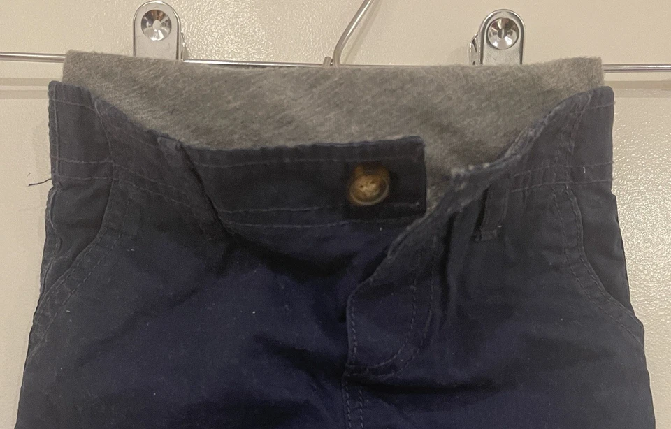 Pantalones Carters Bebé Niño Cintura Elástica Pull-On Acogedores Forrados Algodón Azul Marino 6 M Foto 3 de 4