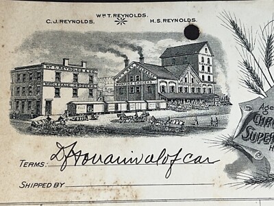 Antique Bill Head Letterhead 1906 Wm T Reynolds & Co Grocers Poughkeepsie Ny