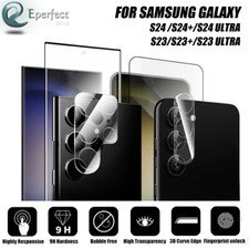 2X For Samsung Galaxy S23 S24 Series Full Tempered Glass Screen/Camera Protector