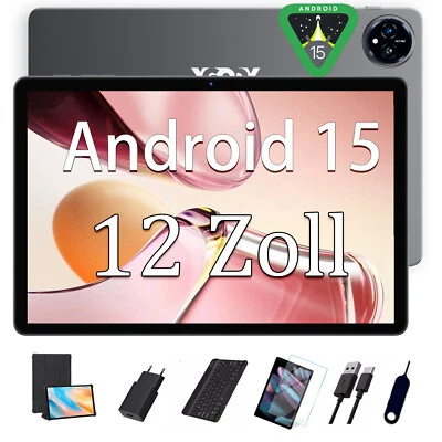 XGODY 2025 nuovo tablet Android 15 24 GB RAM + 256 GB 8000 mAh 12 pollici 13 MP + 8 MP 5G WlFl USB-C