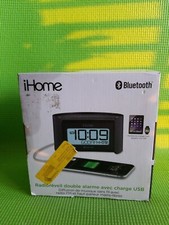 iHome iBT230 Bluetooth Dual Alarm FM Clock Radio USB Charging Wireless Music
