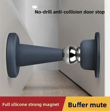 1pc No-Drill Silicone Door Stopper Strong Suction Wall Protector Stop - NEW