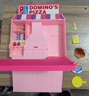 Mattel 1993 Barbie Domino's Pizza Party Playset #9330 Used Incomplete Set W/Box