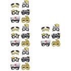 24 Pcs  Graduation Theme Glasses Party Photo Props Lovely Grads Props Supplies
