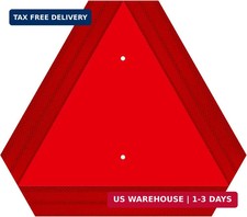 Slow Moving Vehicle Sign 14x16 Aluminum Reflective Triangle Golf Cart UTV Safety