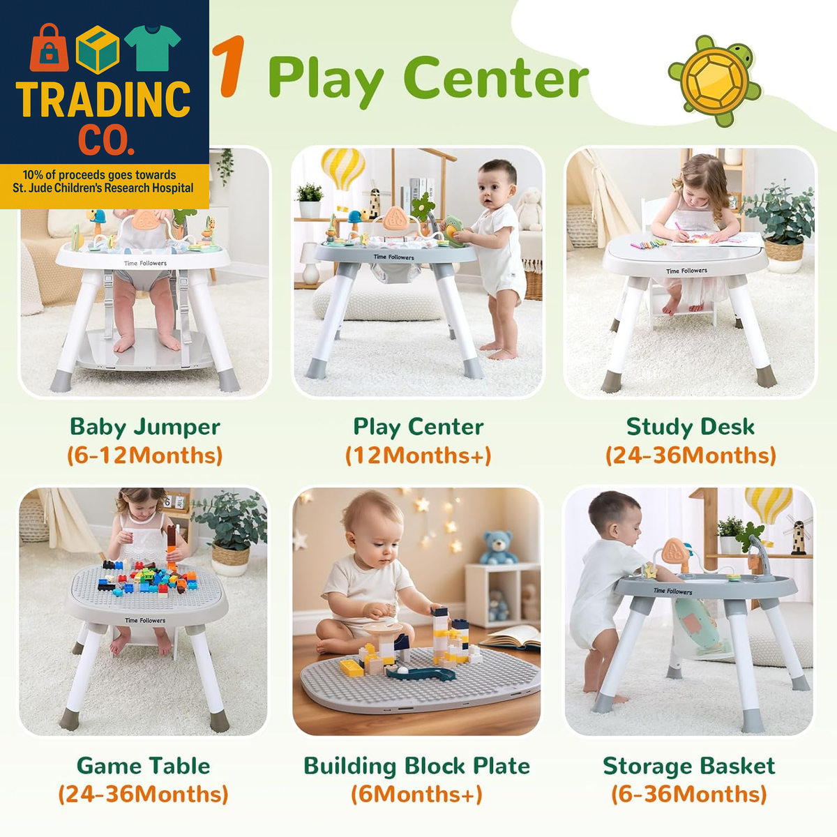 6-In-1 Baby Activity Center | Jumpers and Bouncers | 4 Stage Grow