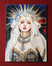 Dark Fairy Tales 1/1 Original Hand Drawn Sketch Card Fantasy Queen Goddess