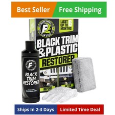 Black Trim Restorer - Lasts 6 , Dye Infused Waterproof Plastic Restorer for ...