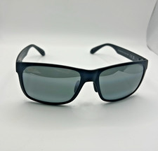 Maui Jim Red Sands Polarized Rectangular Sunglasses, Matte Black/Grey 432-2M