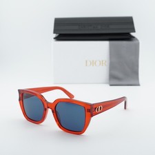 New Dior DIORGLOW S1I 35B0 Shiny Red/Blue 53-20-140 Sunglasses