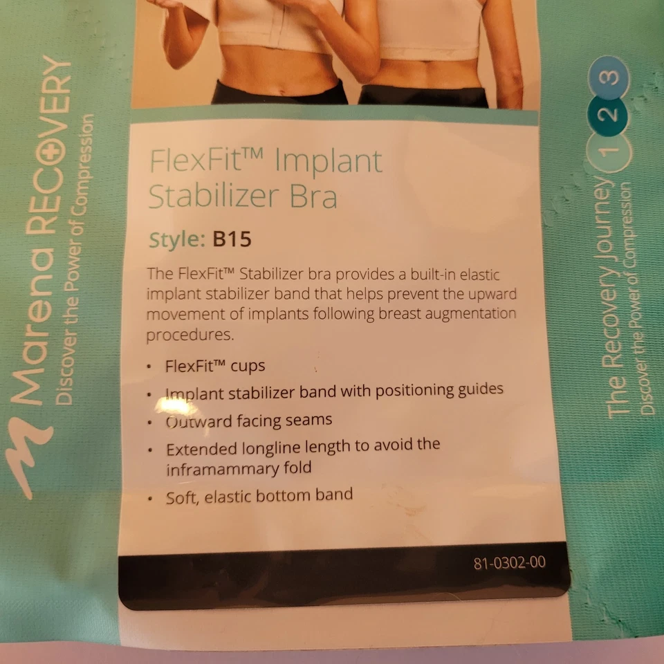 Sujetador estabilizador de implantes Marena Recovery FlexFit B15-42 B/C Foto 2 de 4